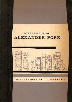 Seller image for DISCUSSIONS OF ALEXANDER POPE (Discussions of Liiterature) for sale by Grandmahawk's Eyrie