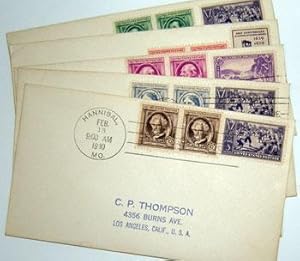Famous American Series. (First Day Covers - Authors' Group). Washington Irving, James Fenimore Co...