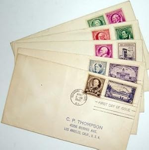 Famous American Series. (First Day Covers - Educators' Group). Horace Mann, Mark Hopkins, Charles...