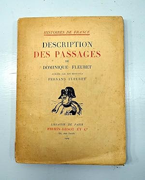 Description des Passages. Publiée par son petit-fils, Fernand Fleuret.