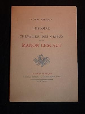 Seller image for Histoire du chevalier Des Grieux et de Manon Lescaut for sale by Librairie Le Feu Follet