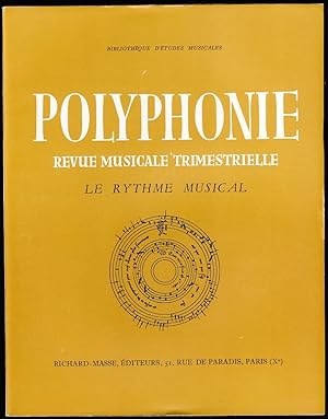 Polyphonie. Revue musicale trimestrielle. Deuxième cahier : Le Rythme musical