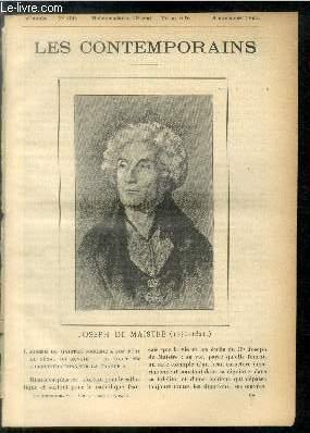 Seller image for Joseph de Maistre (1751-1821). LES CONTEMPORAINS N160 for sale by Le-Livre