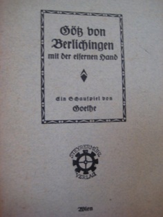 Seller image for Gtz von Berlichingen mit der eiserenen Hand Ein Schauspiel von Goethe for sale by Alte Bcherwelt