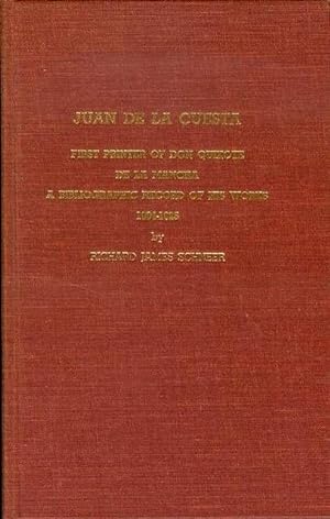 Bild des Verkufers fr Juan De La Cuesta: First Printer of Don Quixote De La Mancha (A Bibliographic Record of His Works, 1604-1625) zum Verkauf von Bookmarc's