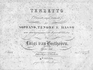 [Op. 116] Terzetto (Tremate, empi, tremate) per soprano, tenore e basso con accompagnamento di gr...