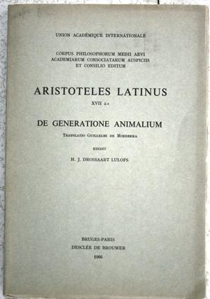 Aristoteles Latinus : De generatione animalium