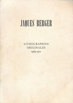 Imagen del vendedor de Jaques Berger. Lithographies originales a la venta por LIBRAIRIE GIL-ARTGIL SARL