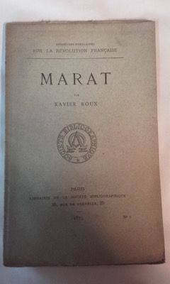 Imagen del vendedor de Brochure populaire sur la rvolution franaise n 3. Marat. a la venta por LibrairieLaLettre2