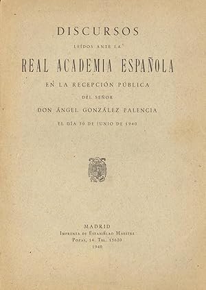 Bild des Verkufers fr SOBRE LA LITERATURA ESPAOALA (DISCURSO DIA 30 DE JUNIO DE 1940) zum Verkauf von Libreria 7 Soles
