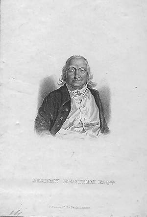 Bentham, Jeremy (1748-1832), English Writer on Jurisprudence & Utilitarian Ethics - An Antique Or...