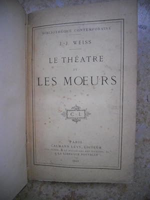 Seller image for Le theatre et les moeurs for sale by Frederic Delbos