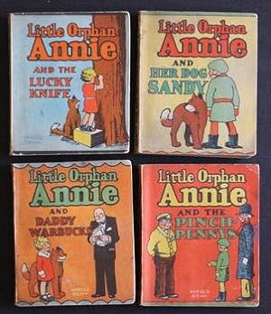 LITTLE ORPHAN ANNIE = Set of 4 different 1934 WEE LITTLE BOOKS (Mini Big Little Books) by HAROLD ...