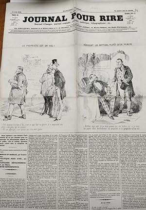 JOURNAL POUR RIRE N°28 du 12-08-1848. Journal d'images, comique, critique, satirique, et moqueur....