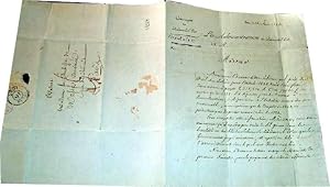 Bild des Verkufers fr Lettre manuscrite  entte de la Compagnie des Salines de l'Est destin a la Duchesse Douairiere De MASSA . Au sujet d'un Bail, de Sel qui ne sera pas vendu dans certaines localits et d'intrts. zum Verkauf von JOIE DE LIRE