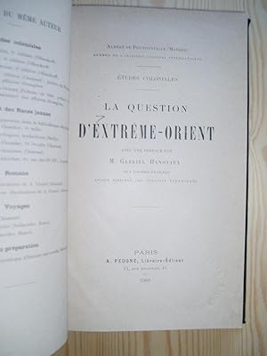 Seller image for La question d'Extrme-Orient for sale by Expatriate Bookshop of Denmark