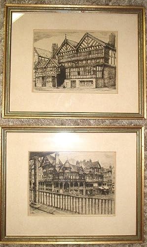 Seller image for The Cross - Chester - from the Rows and "Chester - The Falcon Inn" for sale by Cultural Connection
