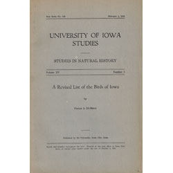 Seller image for A Revised List of the Birds of Iowa for sale by Buteo Books