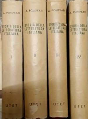 Bild des Verkufers fr Storia della Letteratura Italiana. Vol.I: Il Medio Evo. Vol.II: Dall'Umanesimo al Tasso. Vol.III: Dal Marino al Foscolo. Vol.IV: Dal Romanticismo a Pirandello. zum Verkauf von FIRENZELIBRI SRL