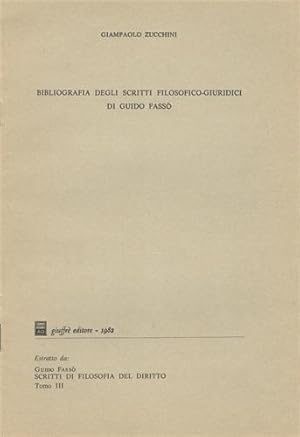 Seller image for Bibliografia degli scritti filosofico-giuridici di Guido Fasso'. for sale by FIRENZELIBRI SRL