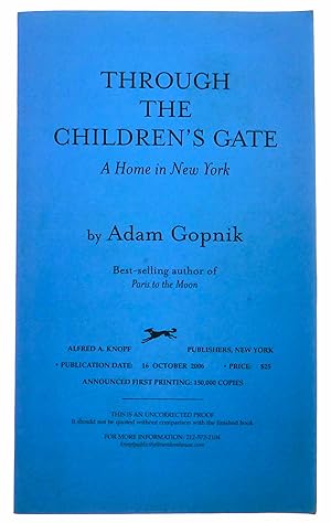Seller image for Through the Children's Gate: A Home in New York for sale by Black Falcon Books