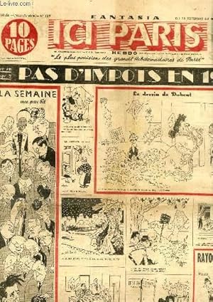 Bild des Verkufers fr Ici Paris, Fantasia N169 - 6e anne : Pas d'impts en 1949 ? - L'Aigle  Deux Ttes . zum Verkauf von Le-Livre