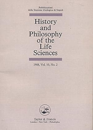 Immagine del venditore per History and Philosophy of the Life Sciences (1988, Vol 10, No. 2) venduto da Diatrope Books