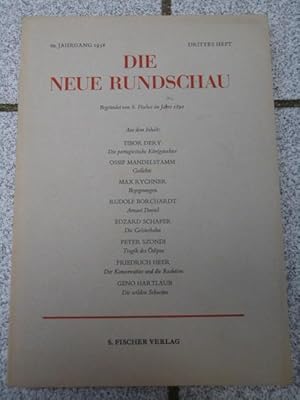 Die Neue Rundschau 69. Jg. 1958 (Drittes Heft)