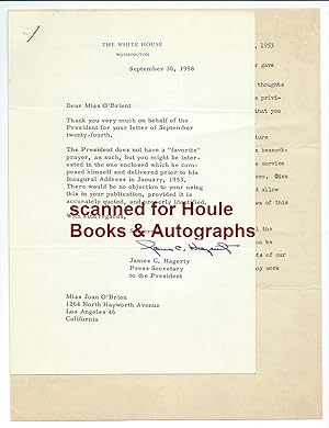 Seller image for Typed Letter Signed for sale by Houle Rare Books/Autographs/ABAA/PADA