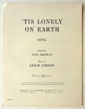 Imagen del vendedor de Tis Lonely on Earth. a la venta por Lost and Found Books