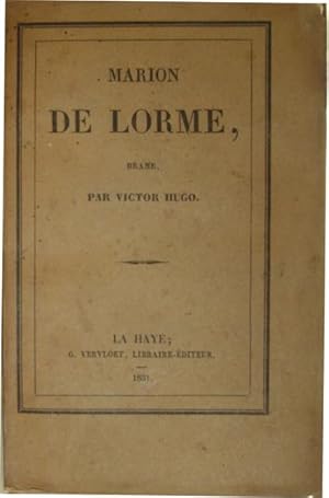 Seller image for Marion de Lorme. Drame. for sale by Lynge & Sn ILAB-ABF