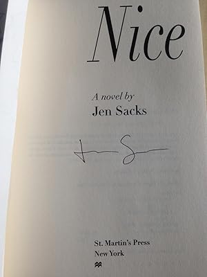 Nice: A Novel (SIGNED FIRST EDITION)