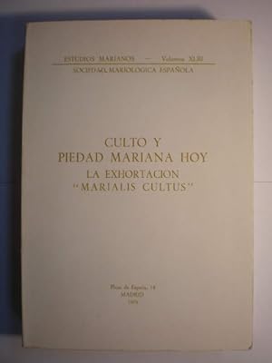 Seller image for Culto y piedad mariana hoy. La Exhortacin Marialis Cultus for sale by Librera Antonio Azorn