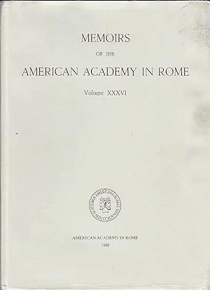 Memoirs of the American Academy in Rome XXXVI / E. C. Kopff, J. H. D`Arms