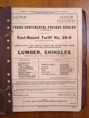 TRANS-CONTINENTAL FREIGHT BUREAU; EAST-BOUND TARIFF NO. 28-O, NAMING LOCAL, JOINT, EXPORT, IMPORT...