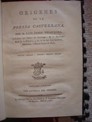 Imagen del vendedor de Orgenes de la poesa castellana. a la venta por Libros del cuervo