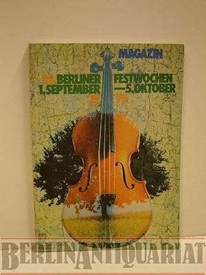 Seller image for 29. Berliner Festwochen 79. Magazin. 1. Sept. bis 5. Okt. 79. Festwochenkalender. for sale by BerlinAntiquariat, Karl-Heinz Than