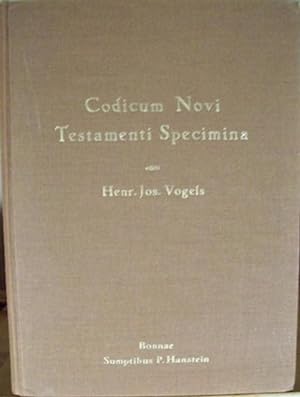 Seller image for CODICUM NOVI TESTAMENTI SPECIMINA for sale by First Folio    A.B.A.A.