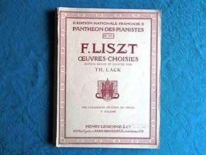 Partition Lack. Franz Liszt - Oeuvres choisies.