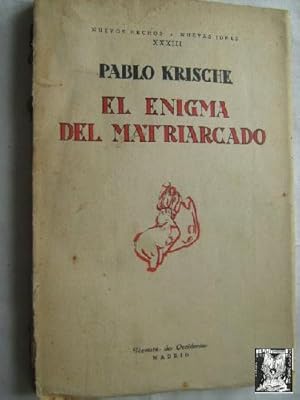 Seller image for EL ENIGMA DEL MATRIARCADO for sale by Librera Maestro Gozalbo