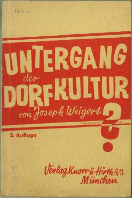 Bild des Verkufers fr Untergang der Dorfkultur? zum Verkauf von Antiquariat Weinek