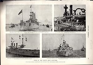 Immagine del venditore per PRINT: "Four of Our Navy's Best Fighters".photos from Leslie's Weekly Newspaper, September 8, 1898 venduto da Dorley House Books, Inc.