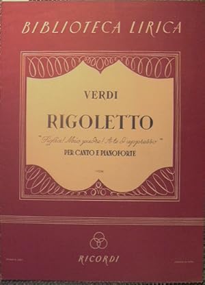 Bild des Verkufers fr Rigoletto zum Verkauf von Antica Libreria Srl