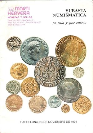 Subasta Numismatica 24 De Noviembre De 1994