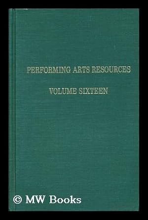 Seller image for Performing Arts Resources - Volume Sixteen - Taking the Pledge and Other Public Amusements for sale by MW Books