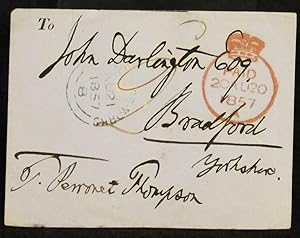 Imagen del vendedor de His signature on an envelope front. a la venta por Bristow & Garland