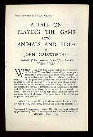 A Talk on Playing the Game with Animals and Birds