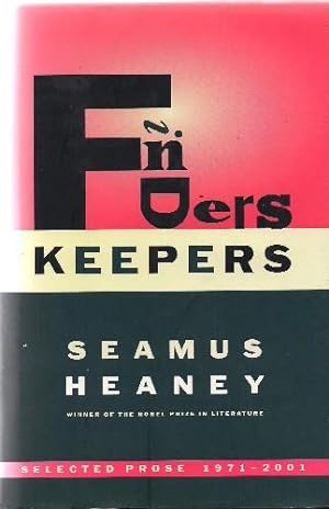 Immagine del venditore per Finders Keepers Selected Prose 1971 - 2001. venduto da Saintfield Antiques & Fine Books