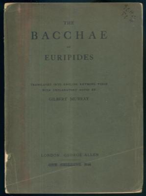Seller image for The Bacchae of Euripides for sale by Lazy Letters Books