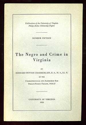 Imagen del vendedor de The Negro and Crime in Virginia a la venta por Between the Covers-Rare Books, Inc. ABAA